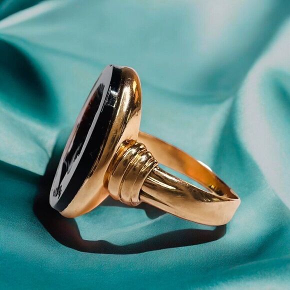 ANTIQUE-Georgian Gold Intaglio Ring-Hercules Carnelian Ring-size 6.5 Late 1700's - Picture 3 of 14